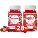 Lunakai Prenatal Vitamin ve Women's Multivitamin Gummies Sche - Hamile Multivitamin Gummy with Iron & Folic Acid - 16 Temel Vitamin ve Minerallerin %100 Günlük Değeri - 30 Gün Supply