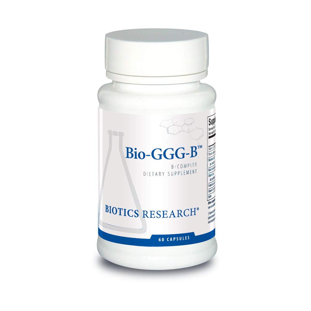 Bio GGG B, B Kompleksi, Biyokimyasal olarak B vitaminleri, Thiamin, Riboflavin, Niacin, B6, B12, Folate Üret Enerji, Pozitif Mood,Cardiovascular Sağlık 60 Capsule