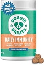 Doggie Dailies Omega 3, λάδι σολομού & θρεπτικά συστατικά για το δέρμα, το παλτό και την αλλεργία Υποστήριξη (Σάλμονα, 225 μαλακά μάσημα)