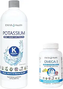 Eniva Sıvı Ionic P Properties (32oz) ve Omega-3 Balık Petrol (60 kapak) Metabolik Fonksiyonlar, Enerji ve Immune Sistemi