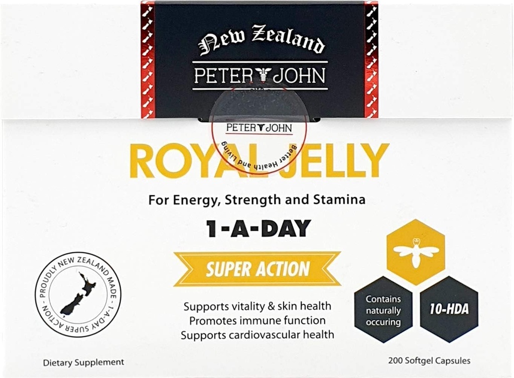 SAFARM Royal Jelly 1000 mg 200 Softgel Capsules 10HDA Beslenme Supplements (1 Pack)