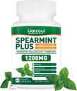 Spearmint Plus Supplement 1200 mg - Digestive, Skin ve Stomach Health için, Alternatif Spearmint Tea- USA Made & Tested - 60 Softgels
