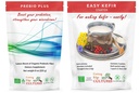 Kesme Edge Cultures Prebio Plus + Kefir Start Culture Prebiyotik Fiber Toz En İyi Organik Prebiyotik Fiber Diyetsel Supplement (1 Prebio Plus + 1 Kefir 20g)
