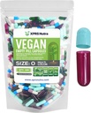 XPRS Nutra Boyutu 0 Boş Kapsüller - 100 Kont Boş Vegan Capsules - Vejetaryen Pills - DIY Sebze Kapsülü - Veggie Pill Caps for Do-It- Yourself Supplements (Multi Color)