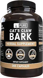 Pure Original Materialss Cat's Claw Bark (365 Capsules) No Magnezyum Or Rice Fillers, Always Pure, Lab