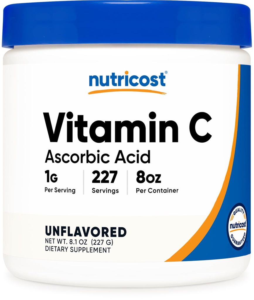 Nutricost Ascorbici Toz (Vitamin C) 0,5 LBS (8 Ounce)