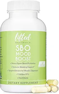 Ανυψωμένα φυσικά spore με βάση τα προβιοτικά - SBO Mood Boost - Spore/Soil-based - Digestion & Natural Mood Support - Histamine-free - 60 ημέρες προσφοράς, μη-GMO, χωρίς γαλακτοκομικά, χωρίς γλουτένη, Vegan