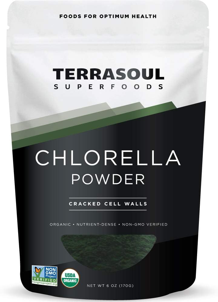 Terrasoul Superfoods Organik Klorella Toz (Cracked Hücre Duvarları), 6 Ounces