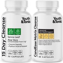 Youth & Tonic Colon Cleanse ve CandEase Matrix Pills | Body Detox Gut Health & Intestinal Flora Restoring Normal Asitity Level