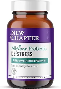 Yeni Bölüm All-FloraTM Probiyotik De-Stress Formula ile Klinik-Strength Ashwagandha - Digestive Health + Herbal Stres Yardımı Tamam *, 30 ctt