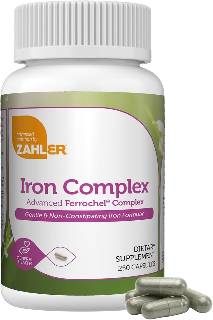 Συγκρότημα σιδήρου Zahler, Advanced Ferrochel® Complex, 250 κάψουλες