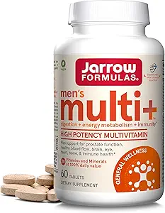 Jarrow Formulas Men's Multi+ Multivitamins, Erkekler için Multivitamin, 60 Tablet, 30 Gün Supply