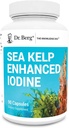Dr. Berg Sea Kelp Iodine - 200 mcg of Premium Iodine - Seaweed Mixs Klamath Blue-Green Algae & Sea Kelp - 90 Capsules