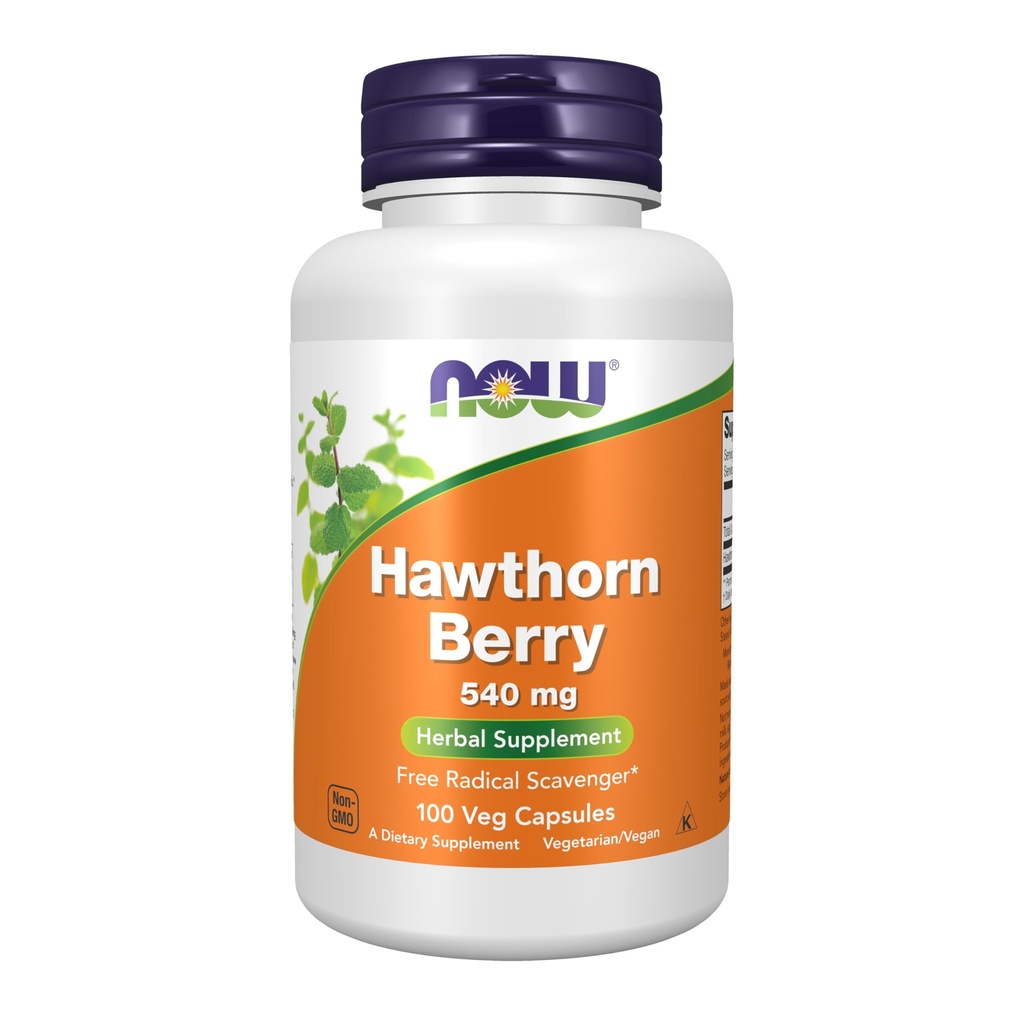 Şimdi Gıdalar Tamamlıyor, Hawthorn Berry 540 mg, Free Radikal Scavenger*, Herbal Supplement, 100 Veg Capsules