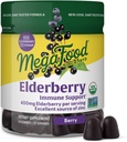 Megafood Elderberry Immune Support Supplement - Vegan Elderberry Gummies for Yetişkinler - çinko ve Real Food - Pectin-Based, Gluten-Free, USDA Organic - 54 Gummies, 27 Hizmetler