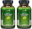 Irwin Naturals Double Potency 5-HTP Ekstra - 60 Sıvı Soft-Gels, 2 Paket - Rahatlama ve Serotonin Üretimi - 60 Toplam Hizmetler