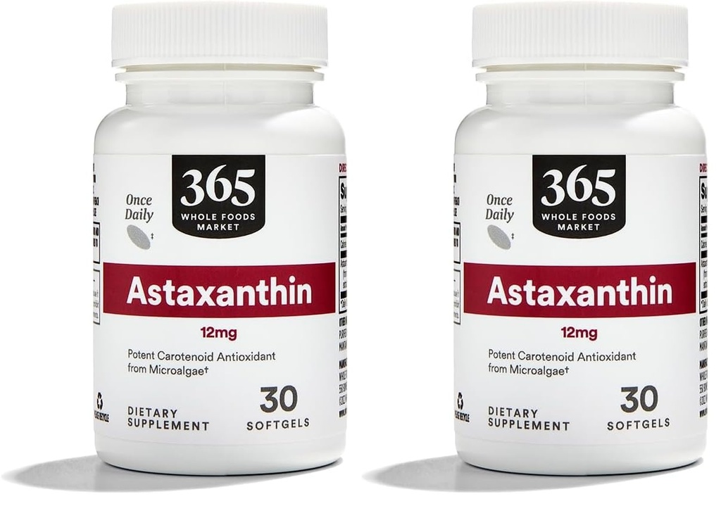 Tüm Gıdalar Pazarı, Astaxanthin 12 mg, 30 ct (Pack of 2)