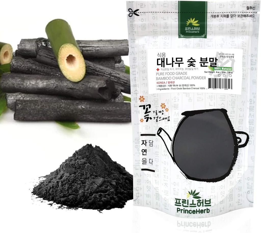 [Medicinal Koreli Herbal Tozu]% 100 Doğal Aktif Manyetik Charcoal Toz/대나무 가루 (4 oz)