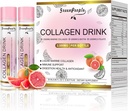 Kadınlar ve Erkekler için Sörek Kolajı, 2500 mg Balık Collagen, + Hyaluronik Asit + Vitamin Bs & C, Saç Skin Nails Ortakları Bones Support (0.85 fl oz, 10 Şişe, Grapetre)