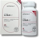 ScimeraMD® KrillOilMD Antarctic Krill Oil Omega 3 DHA EPA Supplement with Astaxanthin for Heart, Brain, and Joint Support, 60 CT
