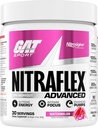 GAT SPORT Nitraflex Advanced Pre-Workout Toz, Blood Flow, Boosts Strength and Energy, improves Egzersiz Performansı, Kretine-Free (Watermelon, 30 Hizmet)
