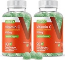 Viteey Chewable Vitamin C Gummies for Adults - 1050mg Maximum Strength Immune Support Supplement - Vegan, Gluten Free - 180 Count
