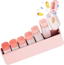 Haftalık Pill Organizer 1 Bir Gün - Seyahat Pill Box 7 Gün, Günlük İlaç Vitamini Balık Yağı Için Büyük Tıp Pill Vaka Konteyneri, Portatif Hafta Pills Organize Tankları