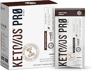 Pruvit Keto//OS Pro Dark Chocolate + MCT Ketones - Keto//OS Pro συμπλήρωμα για την ενεργειακή ενίσχυση, καλύτερη πέψη και βοηθά στην καταπολέμηση της γήρανσης διαδικασία - 20 Pack