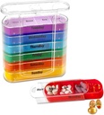 ABSOK Weekly Stackable Pill Organizer,4 Times A Day Pill Organizer Box Morning, Noon, Evening ve Bedtime,7 Stackable Karşılaştırmalar