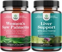 Kadınlar ve Liver Cleanse Detox & Tamir Formula için Ekstra Kuvvetli Maske - Kadınlar için Saç Vitaminleri - Silymarin Süt Butle Liver Detox 70 Capsules