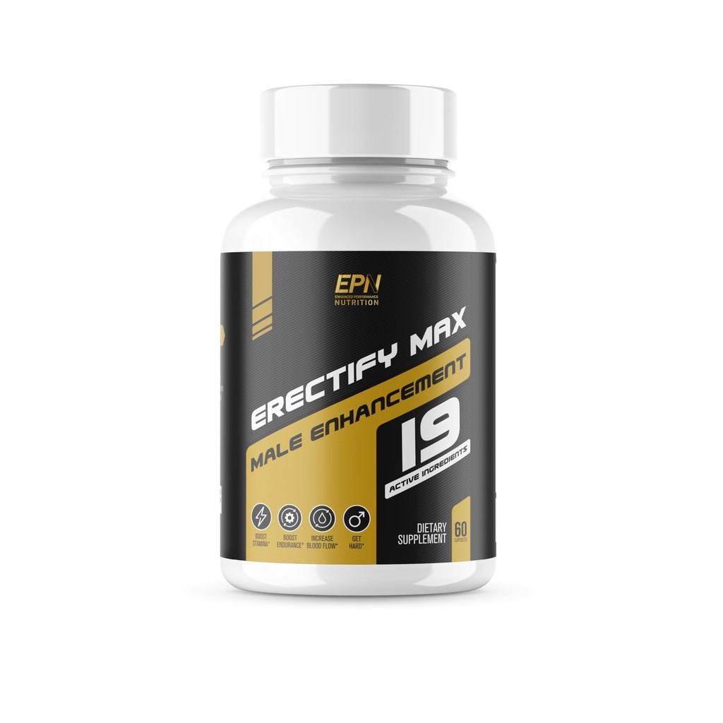 ERECTIFY MAX Pills for Men Fast Acting Erection Support | Yeni Ultra Dosed Erkek Kan Akışı, Kalınlık ve Boost Libido | Horny Goat Weed + 18 Malzemeler - 60 Tabletler
