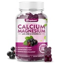 D3 Supplement Vitamini ile magnezyum, Kadınlar için Şeker Ücretsiz Kalsiyum Gummies, Kemik ve Kas ve Immune Health, Vegan Elderberry Flavor - 60 Kont