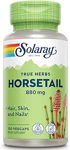 SOLARAY Horsetail 880 mg | Silica Supplement for Health Saç, Skin, Nails & Ortak Destek | 50 Hizmet | 100 VegCaps