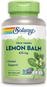 SOLARAY Limon Balm Aerial 475 mg - Sağlıklı Ruh Calm ve Rahatlama ve Dinlenme Desteği - Full Nutrient Profil - Non-GMO, Vegan - 100 Hizmet, 100 VegCaps