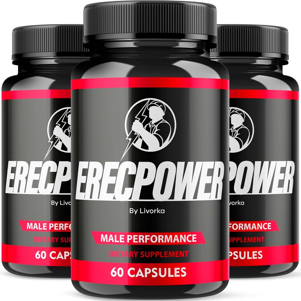 (3 Pack) Erkekler Supplement Capsules için Erecpower, Erecpower Piills All Natural Materialss, Erecpower Original Formula, Erecpower Vitamin Support, Ericpower Yorumları, 3 Ay için 180 Capsules