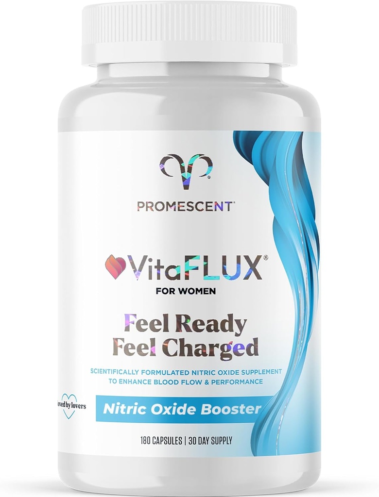 Promescent VitaFLUX Women's Nitricpak ATM Supplement, Boost Energy & Performance - Treatment Dose of Essential replicas L Arginine, L Citrulline, L Carnitine, çinko (180 Capsules)
