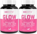 GOBIOTIX Hair Skin ve Nails Vitamin Supplement - 1000006 Biotin Pills With Hyaluronic Acid, Folate, Iron, Magnezyum, ve çinko - Collagen Production, Saç Büyüme - 60 Hizmetler