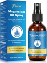 Pure Magnezyum Oil Spray,Magnesium Spray,Magnesium Oil for Feet, Glass Şişe,2 fl oz / sorb Kolay ve Absorb'a Kullanımı