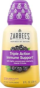 Liquid Daily Immune Support του Zarbee, High Concent Liquid, με Real Elderberry Vitamin C & Zinc, Black Elderberry Flavor, For Daytime Use, 8 Fl Oz, εμπορικό σήμα είναι Zarbee του