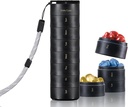 Ankomn Travel Vitamin Organizer – Στοίβαξη Καθημερινή Organizer με Secure Twist Lid, Airtight & Ελαφρύ για On-The-Go. Ανθεκτικό BPA-ελεύθερο υλικό, Μεγάλη για χάπια, συμπληρώματα & βιταμίνες (Μαύρο)