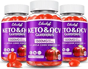Keto ACV Gummies με B12 B6 – 1500 mg συμπλήρωμα μηλίτη μηλίτη με ρόδι και χυμό τεύτλων, Vegan & Gluten-free, 180 Gummies για άνδρες και γυναίκες