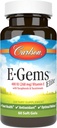 Carlson - E-Gems Elite, 400 IU Vitamin E with Tocopherols & Tocotrienols, Heart Health & Optimal Wellness, Antioxidant, 60 soft gels
