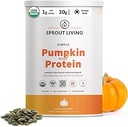 Sprout Living Organic Riley Seed protein Toz, Unflavored, 20 Bitkili Protein Toz Yapay Tatlıcılar olmadan, Süt, Non-GMO, Vegan, Gluten Free (1 Pound, 30 Hizmet)