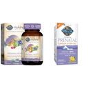 Life Women's Prenatal Multivitamin with Vitamin D3, B6, B12, C & Iron & Minami Natural Prenatal DHA Omega 3 Fish Oil Supplement Softgels, Lemon, 30 Count