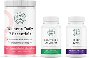 Women's Daily 7 Essentials, Adaptogen Complex & Sleep Well Bundle