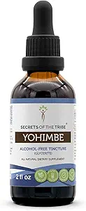 Kabile Yohimbe Alkol Özgür Ölçeğinin Sırları, Wildcrafted Yohimbe (Pausinystalia yohimbe) kıl Bark Tincture (2 FL OZ)