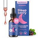 SleepBerry Liquid Melatonin for Kids - Natural Sleep Aid with Elderberry and Vitamin D - Ενισχύει το ανοσοποιητικό σύστημα ενώ κοιμούνται (1 fl oz)