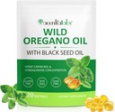 Oil of Oregano Softgels, 120 Count Oregano Oil Supplement Capsules, Oregano Oil Capsules, 165mg Carvacrol, 2 in 1 6000mg Oil of Oregano with Black Seed Oil 200mg