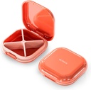 Küçük Pill Case, Seyahat Pill Box, Portre Pill Organizer, Pocket 4 Karşılaştırma için Pill Konteyner, Günlük Compact Seyahat Tıp Dereceleri Vitaminler (Pink)