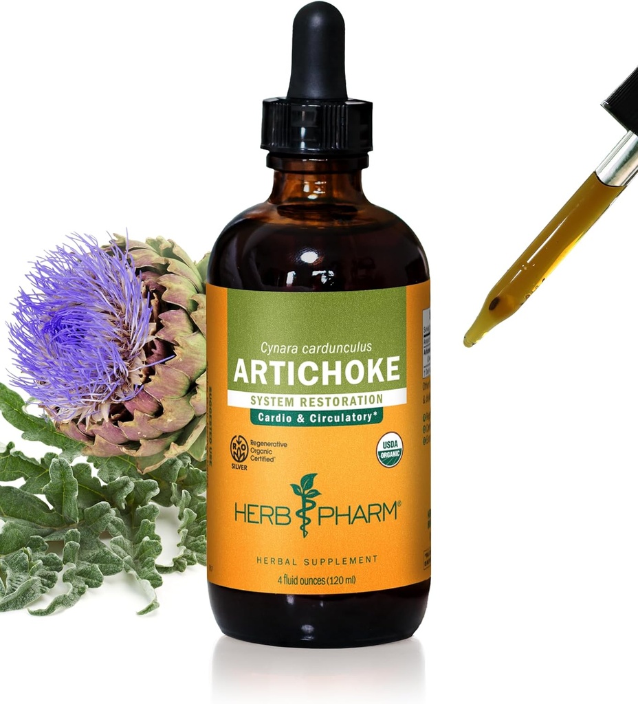 Herb Pharm Cardiovascular ve Circulatory Desteği için Organik Artichoke Sıvı Türlemeyi Onayladı - 4 Ounce